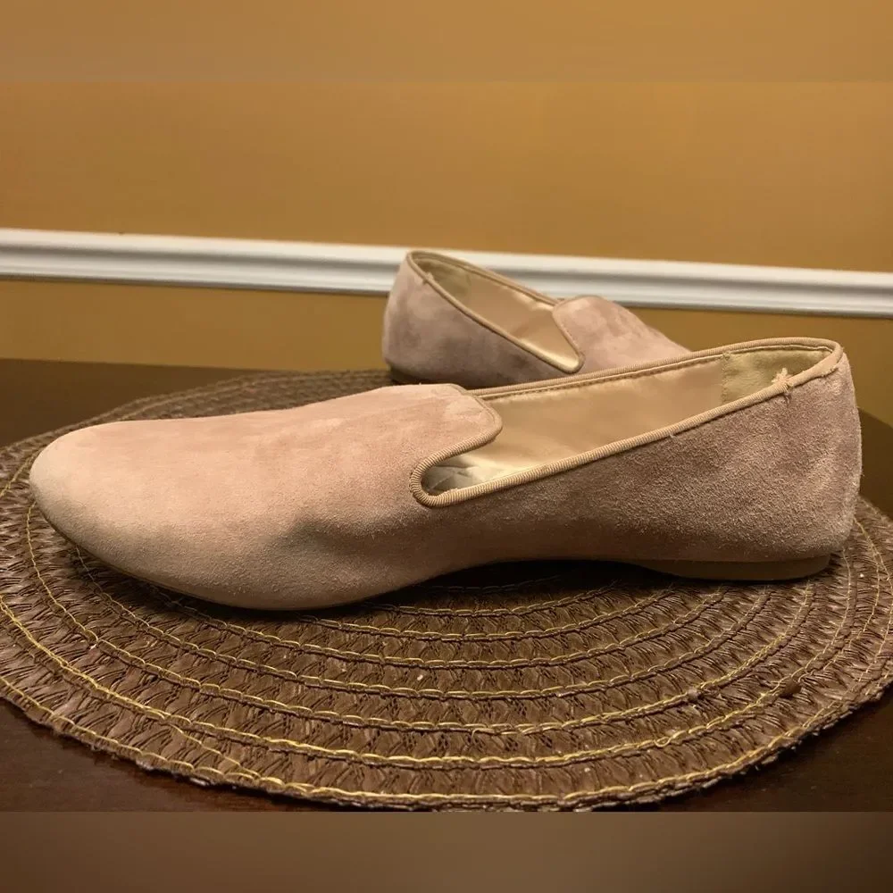 Birdies Ballet Flats Golden Oak Suede The Starling Almond Toe Slip-On Shoes 11